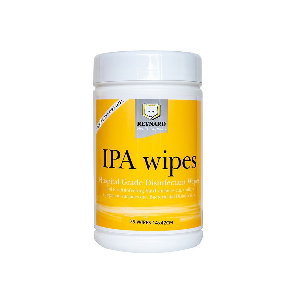 Reynard IPA Surface Disinfection Wipe Tub 75pc 12pk carton