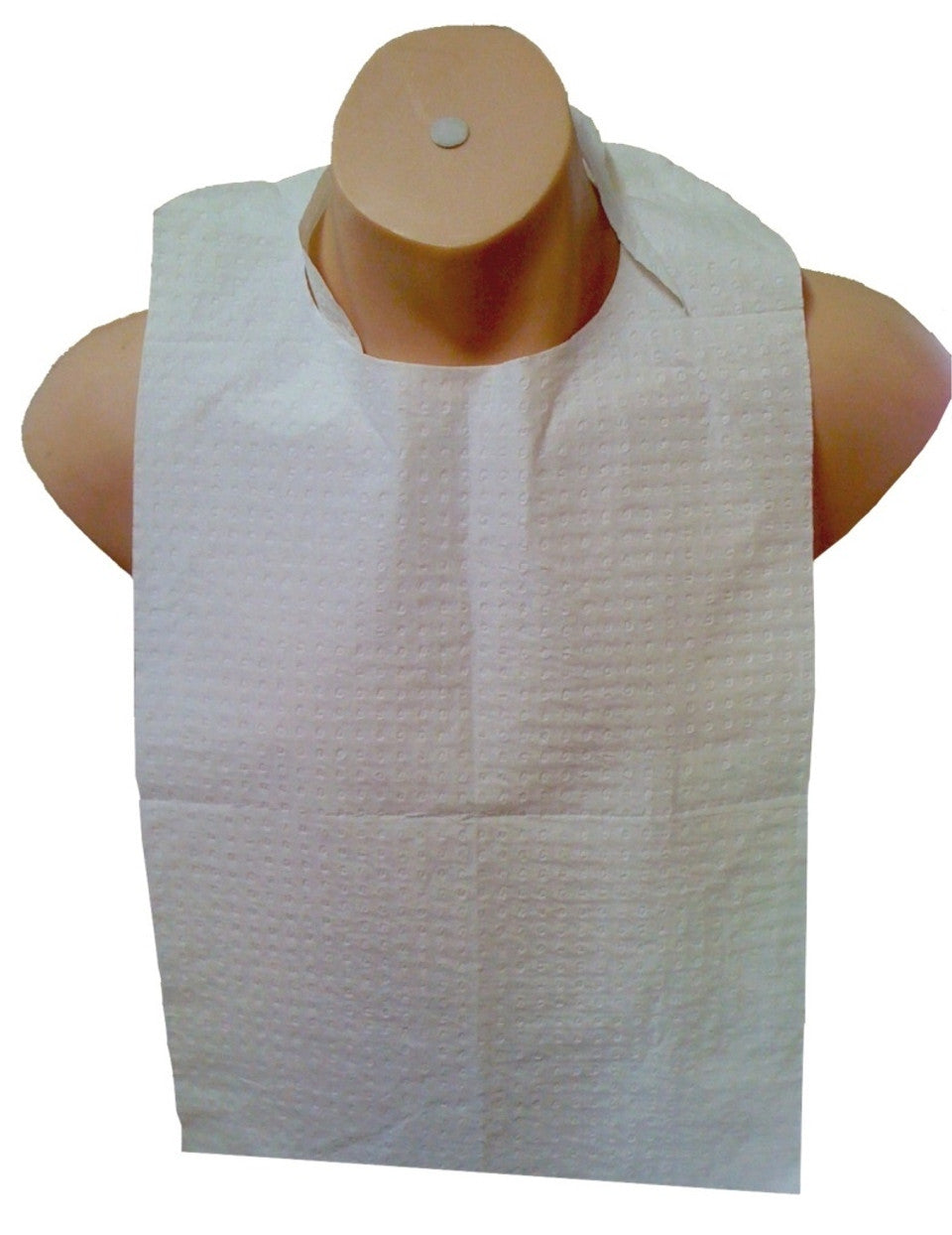 Cello Disposable Protective Paper Bibs With Tie 5x100