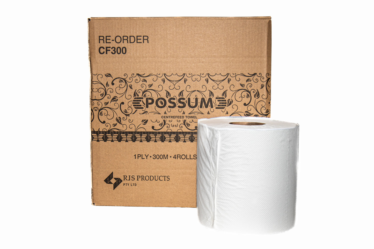 Possum Premium Centrefeed Hand Towel 1ply 300m 4r