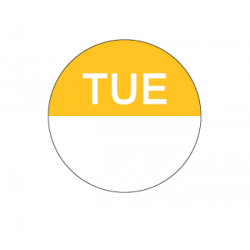 Tuesday Round Label 24mm 1000/Roll Removable