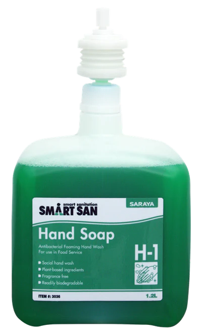 Saraya H-1 SMARTSAN Hand Soap Antibac Foam 1.1L 4pc