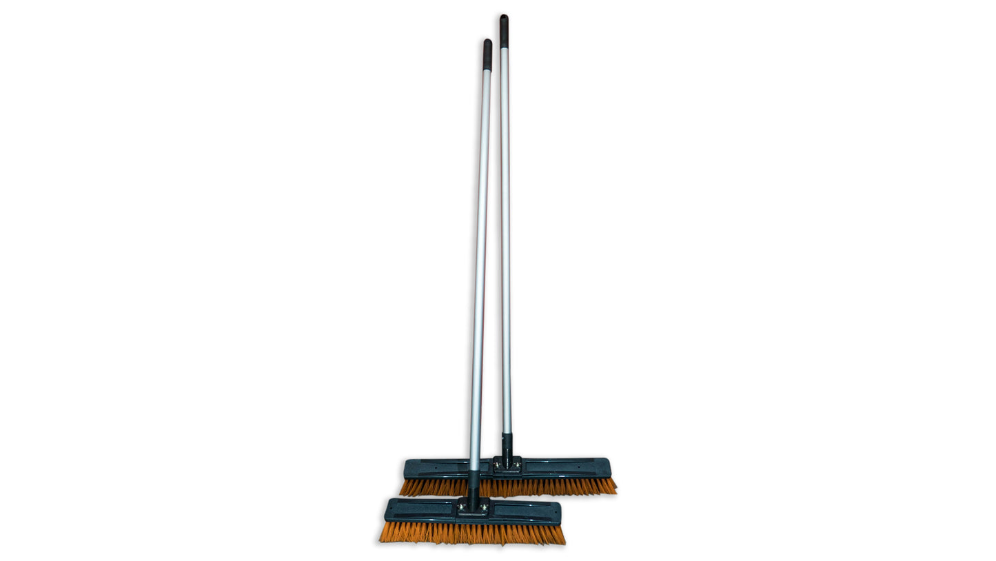 Orange Outdoor Push Broom
