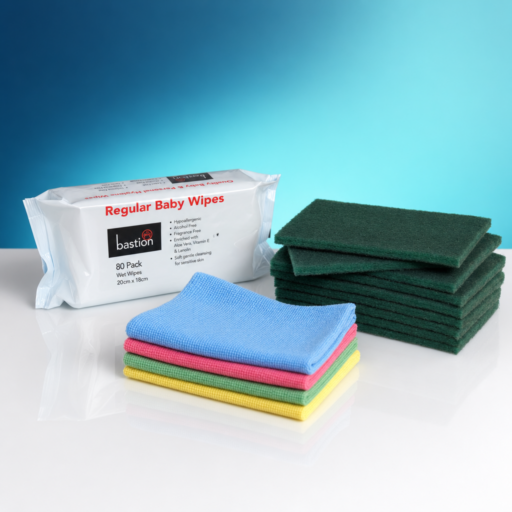 RJS Products wipes range: wet wipes, microfibre cloths and scourers
