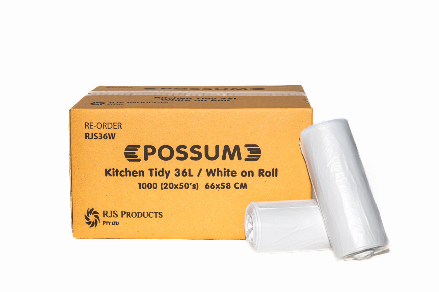 Possum White 36L Tidy Bag Roll 50x20pc