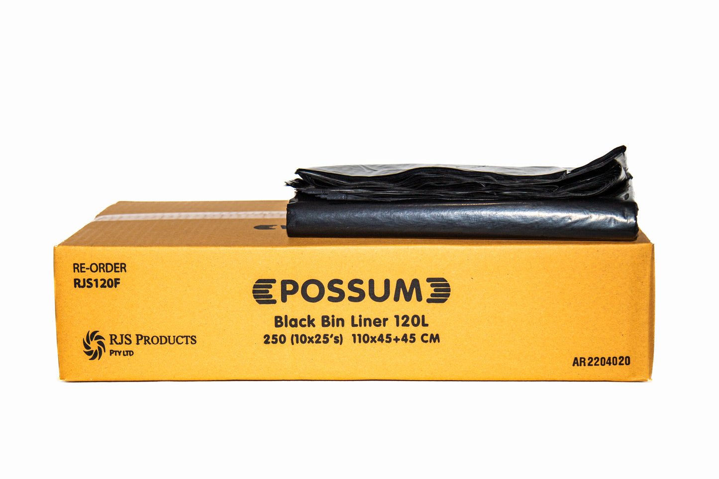 Possum Bin Liner 120L Black 250pc