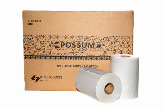 Possum Hand Roll Towel 80m 1ply 16rl per carton