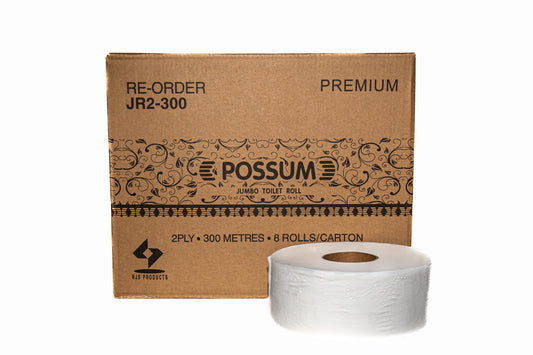 Possum Premium Jumbo Roll 300m 2ply 8r