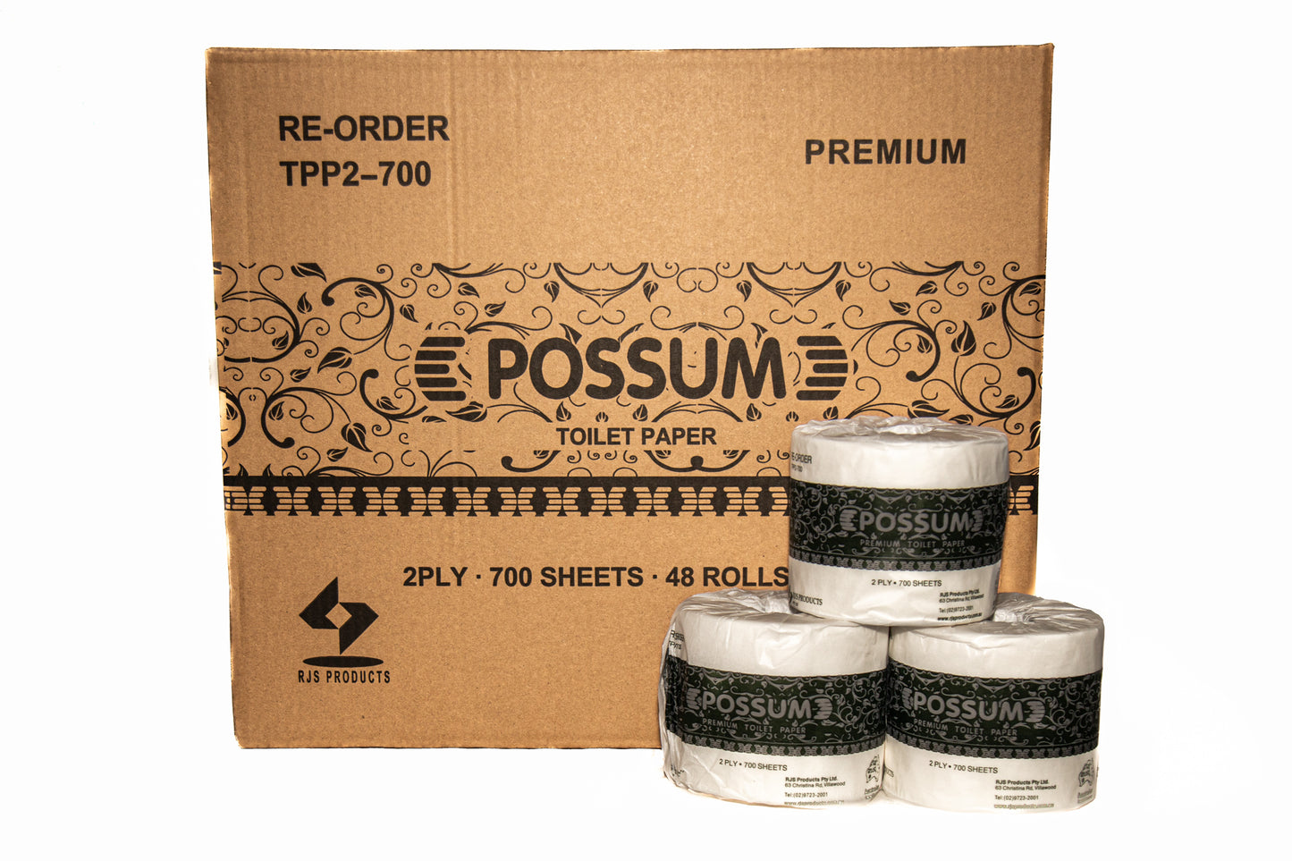 Possum Premium Toilet Paper 700sheet 2ply 48rl