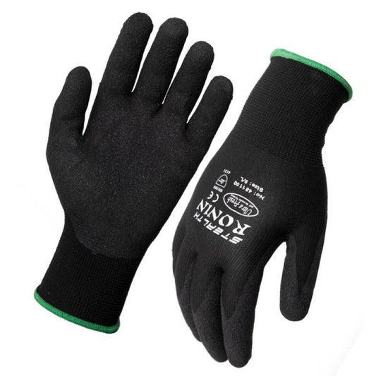 Ronin Stealth Black Nitrile Foam Palm Gloves