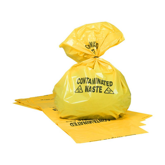 Clinical Waste Bags Yellow 27L 600pc carton