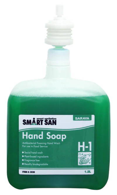 Saraya H-1 SMARTSAN Hand Soap Antibac Foam 1.2L 4pc