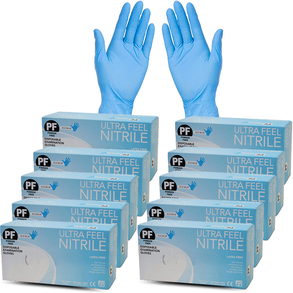 Nitrile Gloves Powder Free 100pc (Blue)