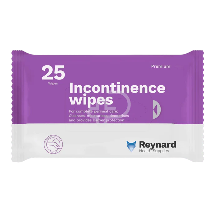 Reynard Incontinence Wipes 25 wipes 12 pack carton