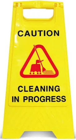 Caution Sign - cleaning in progress Yellow