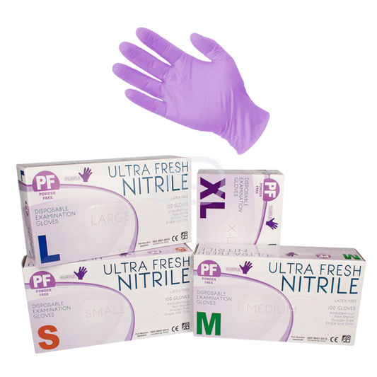 Nitrile Gloves Powder Free 100pc (Purple)