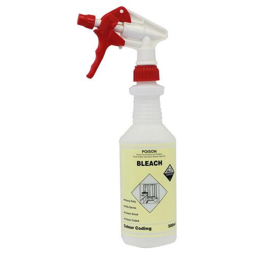 Screen Printed Spray Bottle with Trigger - Gel Liquid Bleach 500ml