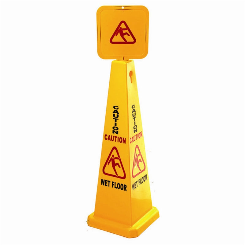 Caution Sign Cone - "Caution Wet Floor" 1.2m height