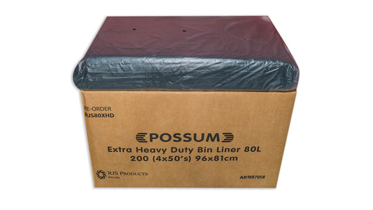 Garbage Bags Extra Heavy Duty 80L Black 200pc