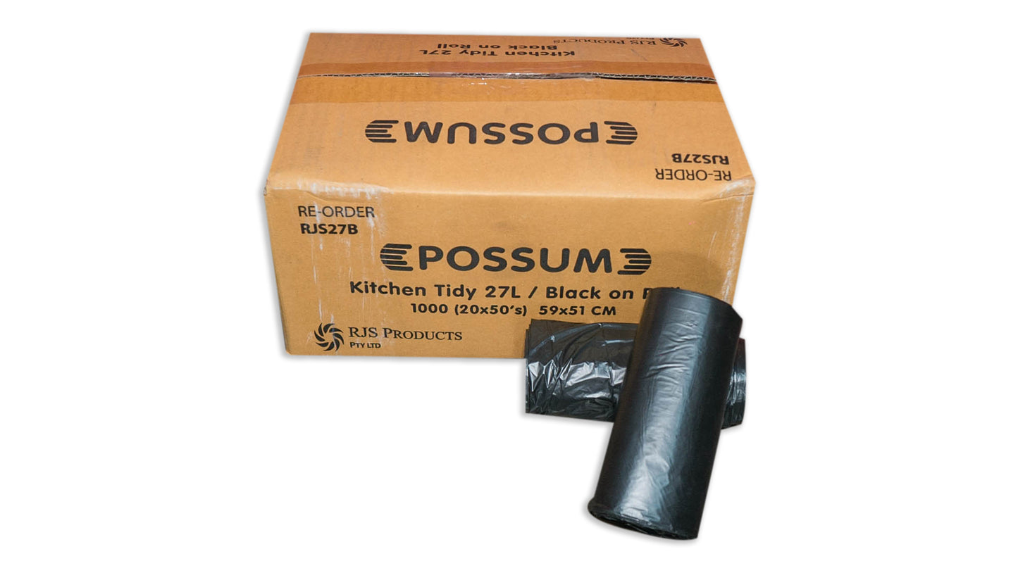 Possum Black 27L Tidy Bag Roll 50x20pc