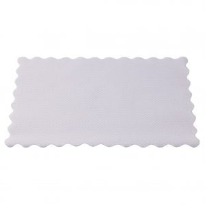 White Placemat Scalloped Edge 355x240mm 2000pc